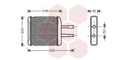 81006059 radiátor topení 2.0i 16V (±AUT±AC) [198*183*25] 81006059 VAN WEZEL