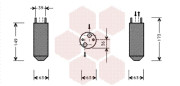 8100D023 sušič klimatizace 1.6i 16V (±AUT), 1.6i SX (±AUT), 2.0i CDX (±AUT) VAN WEZEL