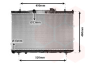 83002074 chladič 1.6i 16V (±AC), 2.0i 16V (±AC) [668*375*15] 83002074 VAN WEZEL