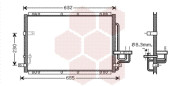 83005092 chladič klimatizace 1.6i 16V, 1.8i 16V (±AUT) [590*383*18] VAN WEZEL