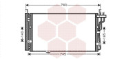 83005104 chladič klimatizace 3.5i 24V (+AUT) [680*345*12] 83005104 VAN WEZEL