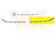 0639485 -9/00 chromová lišta předního nárazníku L VAN WEZEL
