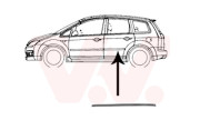 1863425 boční lišta zadních dveří 5dv. černá L VAN WEZEL