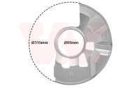 2754371 VAN WEZEL prachový štít předního brzdového kotouče  L 2754371 VAN WEZEL