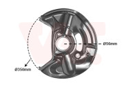 3029371 VAN WEZEL prachový štít předního brzdového kotouče L 3029371 VAN WEZEL