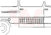 3080174 opravný lem bočních posuvných dveří, 114 cm dlouhý a 21 cm vysoký 3080174 VAN WEZEL