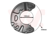 3097372 prachový štít předního brzdového kotouče pro vozidla 4x4 P 3097372 VAN WEZEL