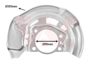 5420372 VAN WEZEL ochranný plech proti rozstreku, brzdový kotúč 5420372 VAN WEZEL
