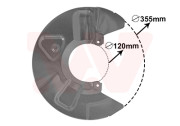 5790372 prachový štít předního brzdového kotouče P 5790372 VAN WEZEL