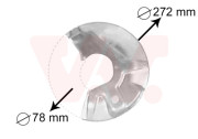 5823372 prachový štít předního brzdového kotouče průměr 239 mm P VAN WEZEL