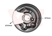 5839373 VAN WEZEL prachový štít zadního brzdového kotouče, pouze pro 2WD (VW, Audi) L 5839373 VAN WEZEL