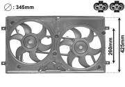 5875749 VAN WEZEL ventilátor chladenia motora 5875749 VAN WEZEL