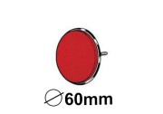9904929 univerzálny odrazka okrúhla, plastový držiak so skrutkou, červená (priemer 60 mm) TRUCK 9904929 VAN WEZEL