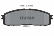 2000401 Sada brzdových destiček, kotoučová brzda TEXTAR