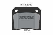 2000702 TEXTAR sada brzdových platničiek kotúčovej brzdy 2000702 TEXTAR