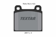 2001107 TEXTAR sada brzdových platničiek kotúčovej brzdy 2001107 TEXTAR