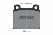 2001108 TEXTAR sada brzdových platničiek kotúčovej brzdy 2001108 TEXTAR