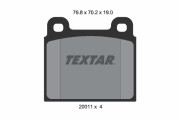 2001104 TEXTAR sada brzdových platničiek kotúčovej brzdy 2001104 TEXTAR