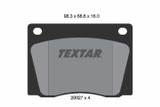 2002701 TEXTAR sada brzdových platničiek kotúčovej brzdy 2002701 TEXTAR