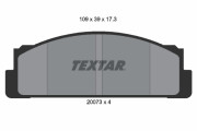 2007304 TEXTAR sada brzdových platničiek kotúčovej brzdy 2007304 TEXTAR