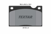 2015302 TEXTAR sada brzdových platničiek kotúčovej brzdy 2015302 TEXTAR