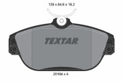 2016402 TEXTAR sada brzdových platničiek kotúčovej brzdy 2016402 TEXTAR