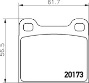 2017301 TEXTAR sada brzdových platničiek kotúčovej brzdy 2017301 TEXTAR