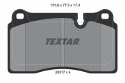 2021701 TEXTAR sada brzdových platničiek kotúčovej brzdy 2021701 TEXTAR