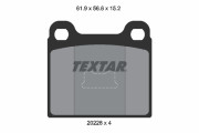 2022803 TEXTAR sada brzdových platničiek kotúčovej brzdy 2022803 TEXTAR