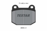 2032306 TEXTAR sada brzdových platničiek kotúčovej brzdy 2032306 TEXTAR