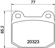 2032301 TEXTAR sada brzdových platničiek kotúčovej brzdy 2032301 TEXTAR