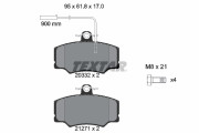 2033201 TEXTAR sada brzdových platničiek kotúčovej brzdy 2033201 TEXTAR