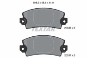 2033602 Sada brzdových destiček, kotoučová brzda TEXTAR