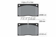 2038002 Sada brzdových destiček, kotoučová brzda TEXTAR