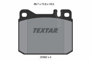 2039213 TEXTAR sada brzdových platničiek kotúčovej brzdy 2039213 TEXTAR
