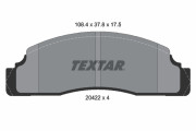 2042202 TEXTAR sada brzdových platničiek kotúčovej brzdy 2042202 TEXTAR