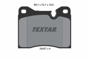 2043702 TEXTAR sada brzdových platničiek kotúčovej brzdy 2043702 TEXTAR