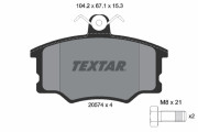 2057401 TEXTAR sada brzdových platničiek kotúčovej brzdy 2057401 TEXTAR
