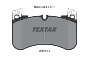 2058101 TEXTAR sada brzdových platničiek kotúčovej brzdy 2058101 TEXTAR
