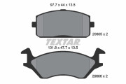 2060501 TEXTAR sada brzdových platničiek kotúčovej brzdy 2060501 TEXTAR