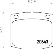 2064301 Sada brzdových destiček, kotoučová brzda TEXTAR