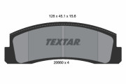 2066001 Sada brzdových destiček, kotoučová brzda TEXTAR