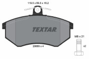 2066904 TEXTAR sada brzdových platničiek kotúčovej brzdy 2066904 TEXTAR