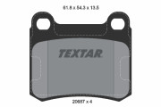 2068703 TEXTAR sada brzdových platničiek kotúčovej brzdy 2068703 TEXTAR