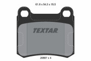 2068701 TEXTAR sada brzdových platničiek kotúčovej brzdy 2068701 TEXTAR