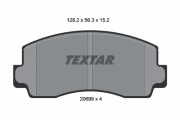 2069901 TEXTAR sada brzdových platničiek kotúčovej brzdy 2069901 TEXTAR
