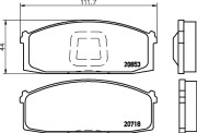 2071803 Sada brzdových destiček, kotoučová brzda TEXTAR