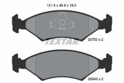 2075303 TEXTAR sada brzdových platničiek kotúčovej brzdy 2075303 TEXTAR