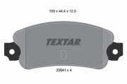 2084102 TEXTAR sada brzdových platničiek kotúčovej brzdy 2084102 TEXTAR