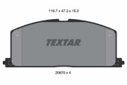 2087001 TEXTAR sada brzdových platničiek kotúčovej brzdy 2087001 TEXTAR